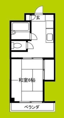 ロイヤル平野(1DK/2階)の間取り写真