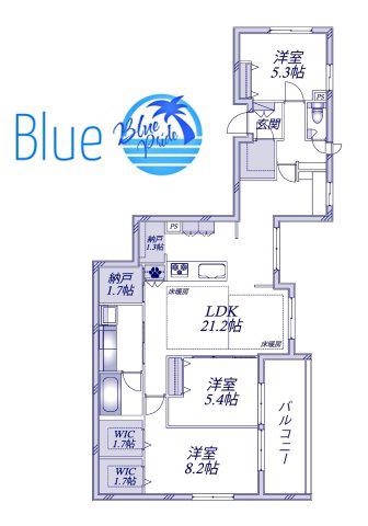 SANK VERDE(3LDK/3階)の間取り写真