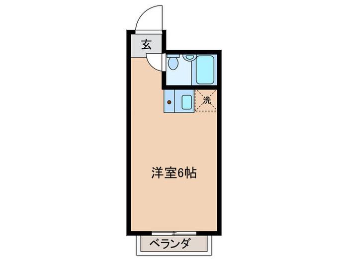 第一ハヤブサマンション(ワンルーム/3階)の間取り写真