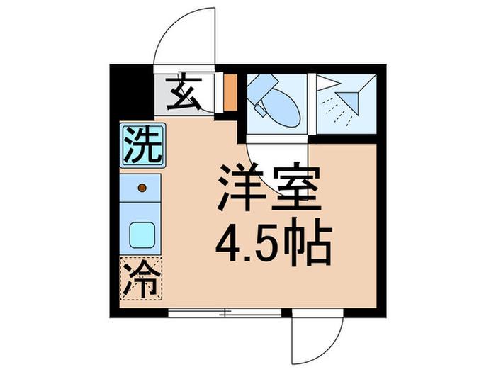 GLANZ金町(ワンルーム/1階)の間取り写真