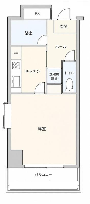 MAC西横浜コート(1K/4階)の間取り写真