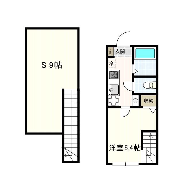 シャトレ南阿佐ヶ谷(1K/2階)の間取り写真