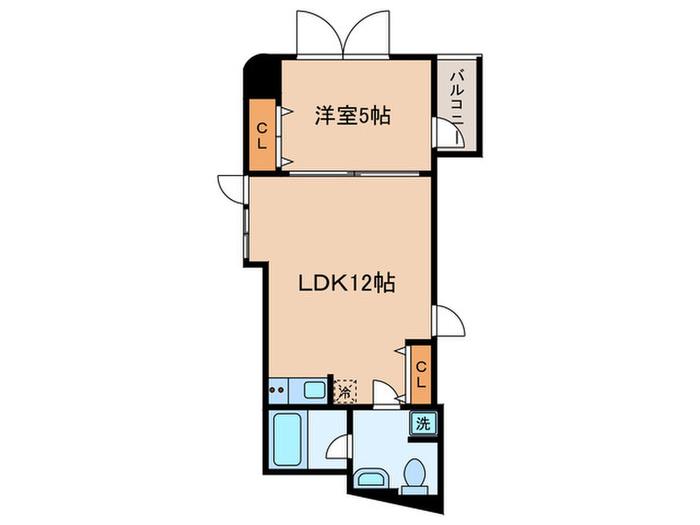 ヴィラ・クオーレ(1LDK/4階)の間取り写真