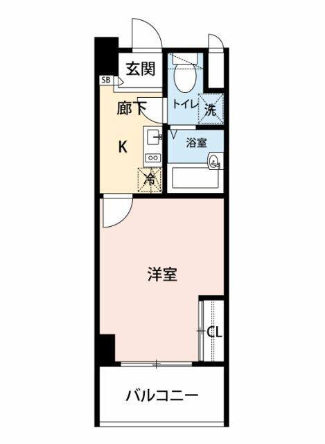 FLAT船橋/マイナビSTAYミライエ船橋(1K/4階)の間取り写真