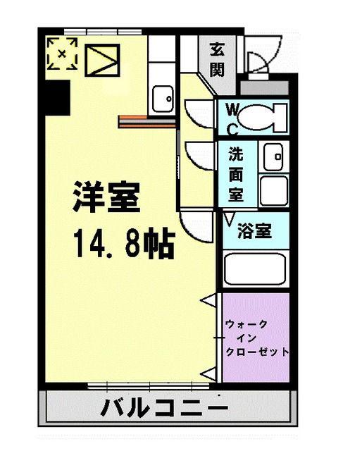 アルモニー(ワンルーム/1階)の間取り写真