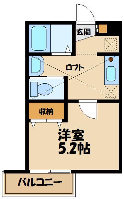 AALTO HOUSE(1K/2階)の間取り写真