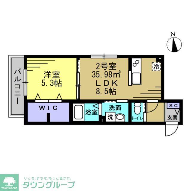 フェニックス南流山(1LDK/1階)の間取り写真
