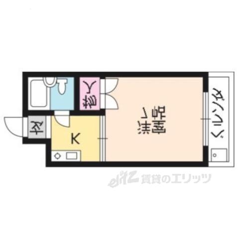 メゾンド蔵(1K/4階)の間取り写真