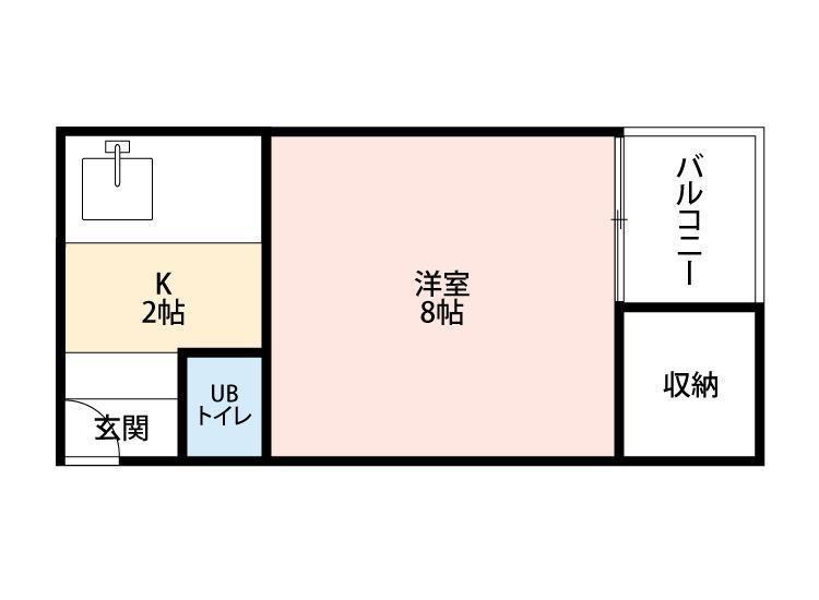 ランドレディ鶴見(1K/3階)の間取り写真