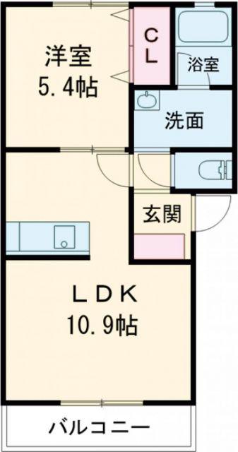 プレンザ(1LDK/2階)の間取り写真