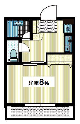 K-ONE -ケーワン-(1K/2階)の間取り写真