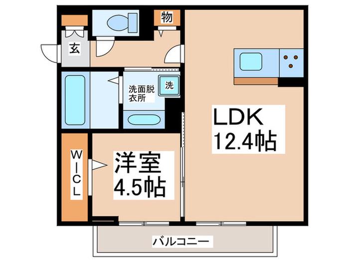 D-ROOM NANKAI(1LDK/2階)の間取り写真