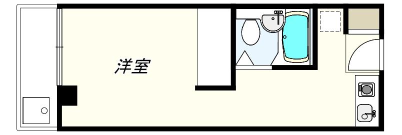 ワイズレジデンス泉大津(1K/4階)の間取り写真
