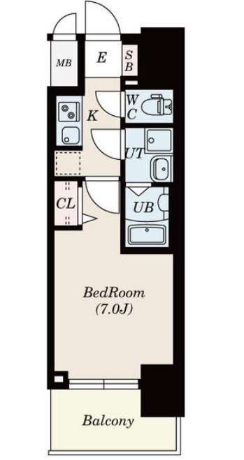 S-RESIDENCE上前津駅前(1K/3階)の間取り写真