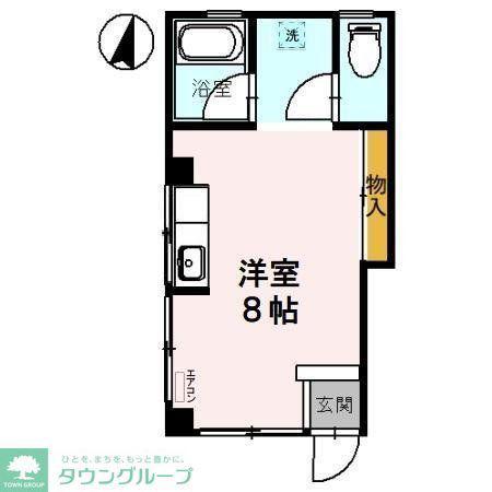 フォルターナ常盤(ワンルーム/1階)の間取り写真