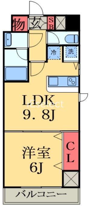KDX千葉中央レジデンス(1LDK/8階)の間取り写真