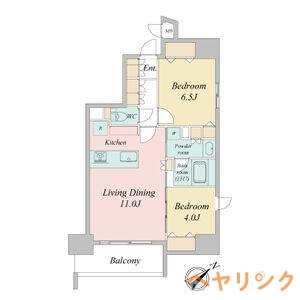 シーズンフラッツ本郷(2LDK/3階)の間取り写真