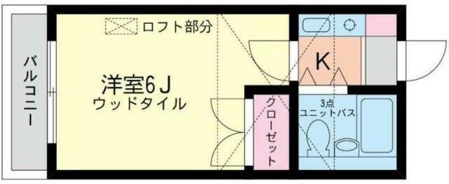 ライフピア・アメジスト(1K/2階)の間取り写真