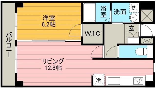ブリランテふじみ野 203(1LDK/2階)の間取り写真