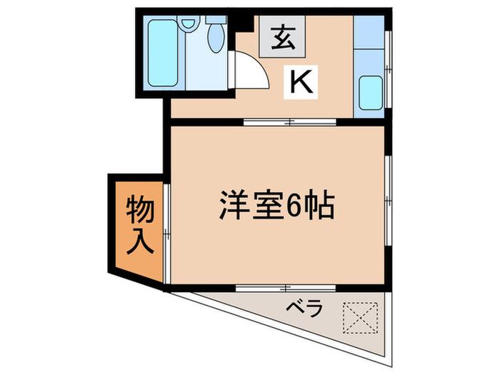 メゾン小山(1K/2階)の間取り写真