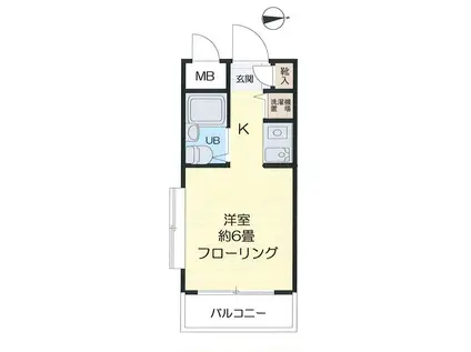 キャッスルマンション橋本(1K/6階)の間取り写真