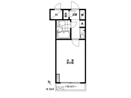 ライベストコート南長崎(1K/3階)の間取り写真