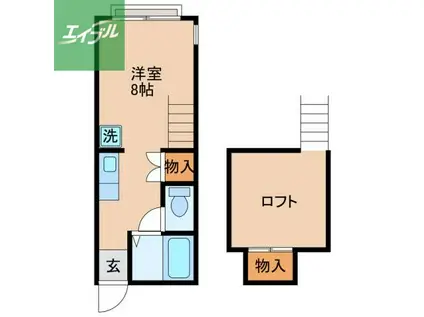 デュークハウス(ワンルーム/1階)の間取り写真