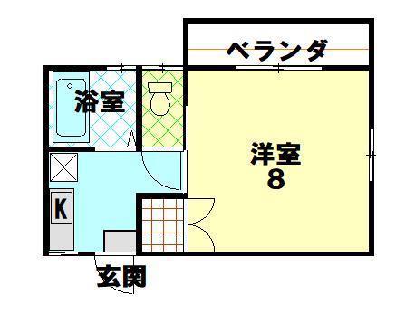 コーポかんだ(1K/1階)の間取り写真