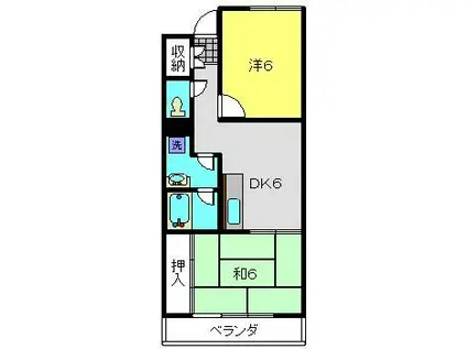 横尾マンション(2DK/4階)の間取り写真