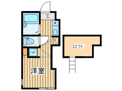 プライムテラス弘明寺(ワンルーム/2階)の間取り写真