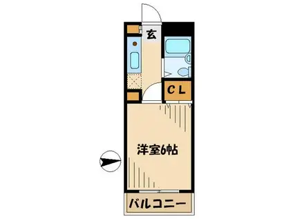 エクセル永山(1K/4階)の間取り写真