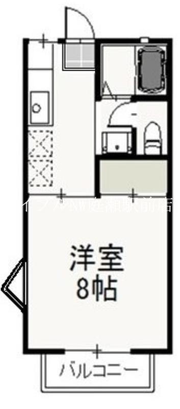 S・T・VILLA TSUSHIMA B(1K/1階)の間取り写真