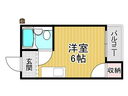 野江ハイツ(ワンルーム/4階)の間取り写真