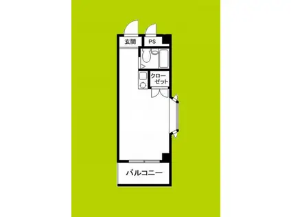 明和ハイツ南江口(ワンルーム/5階)の間取り写真