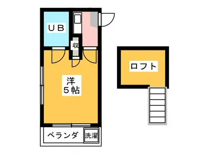 リバーブル久米川B(ワンルーム/2階)の間取り写真