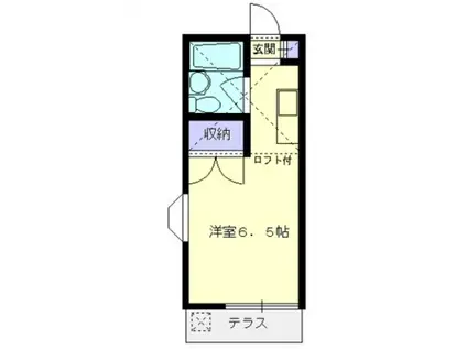 メゾン上福岡(ワンルーム/2階)の間取り写真