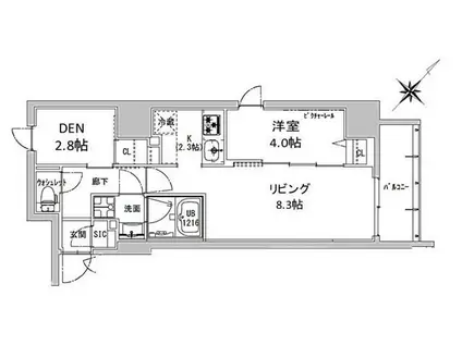 S-RESIDENCE神田AVANCE(1SLDK/8階)の間取り写真