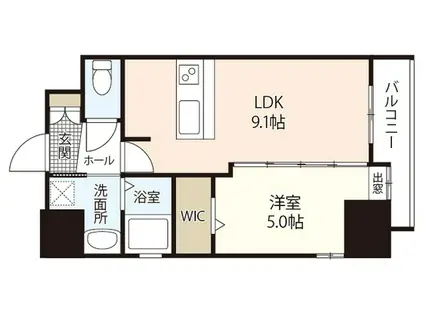 JIBRANDSAKAIMACHI(1LDK/3階)の間取り写真