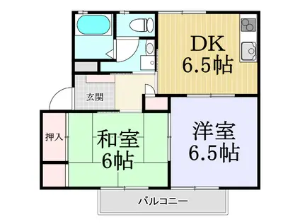 エトワールA(2DK/1階)の間取り写真