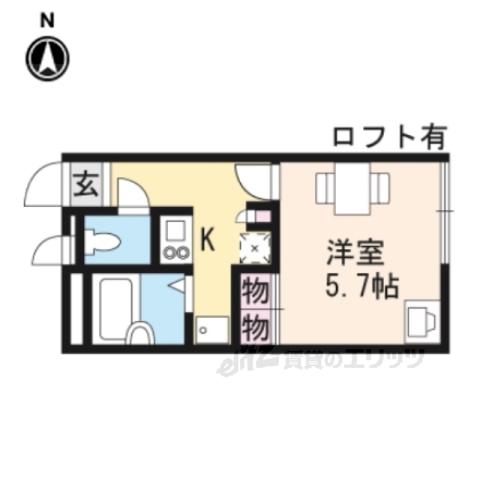 レオパレスサンオーク(1K/1階)の間取り写真