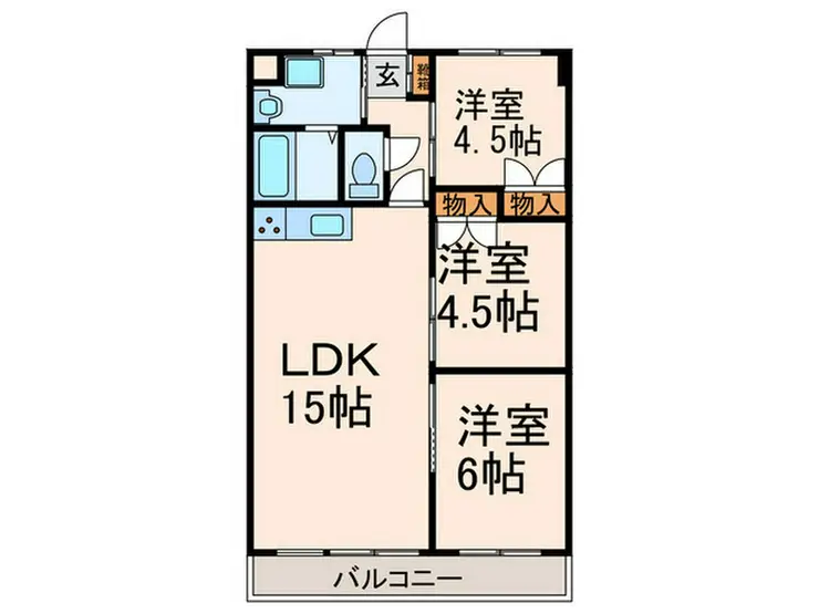 モナークコート 5階階 間取り