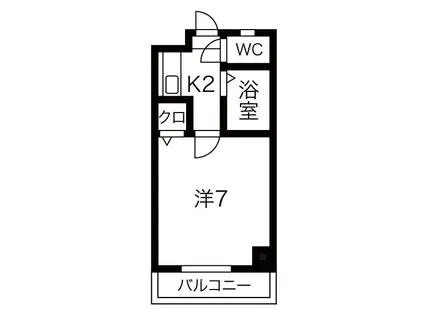 Tテラス鳴海(1K/3階)の間取り写真