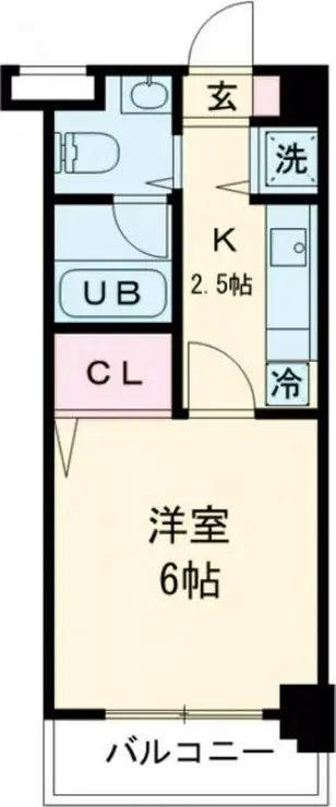 スカイコート都立大学第3 6階階 間取り