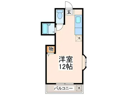 STコーポ(ワンルーム/3階)の間取り写真