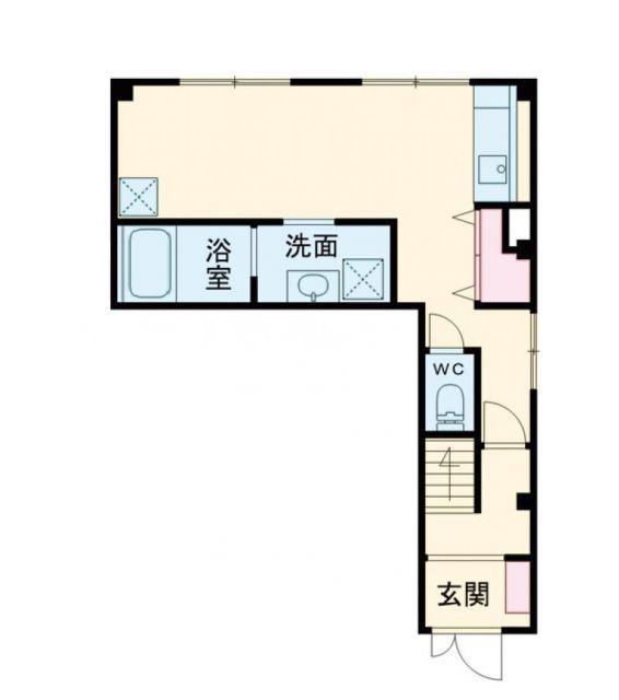YAビル(ワンルーム/1階)の間取り写真