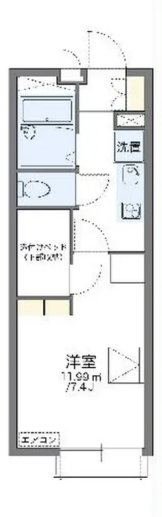 レオパレスグランダーム 2階階 間取り