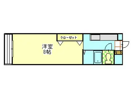 プレミール(1K/1階)の間取り写真