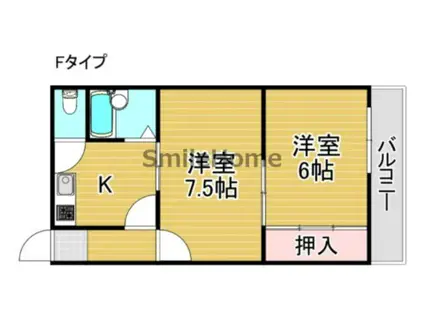 OLIVE御崎(2K/3階)の間取り写真