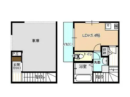 VIK貝津(ワンルーム/2階)の間取り写真