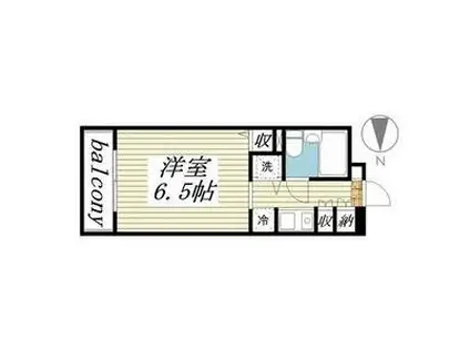 メゾン・ド・アミー(ワンルーム/1階)の間取り写真